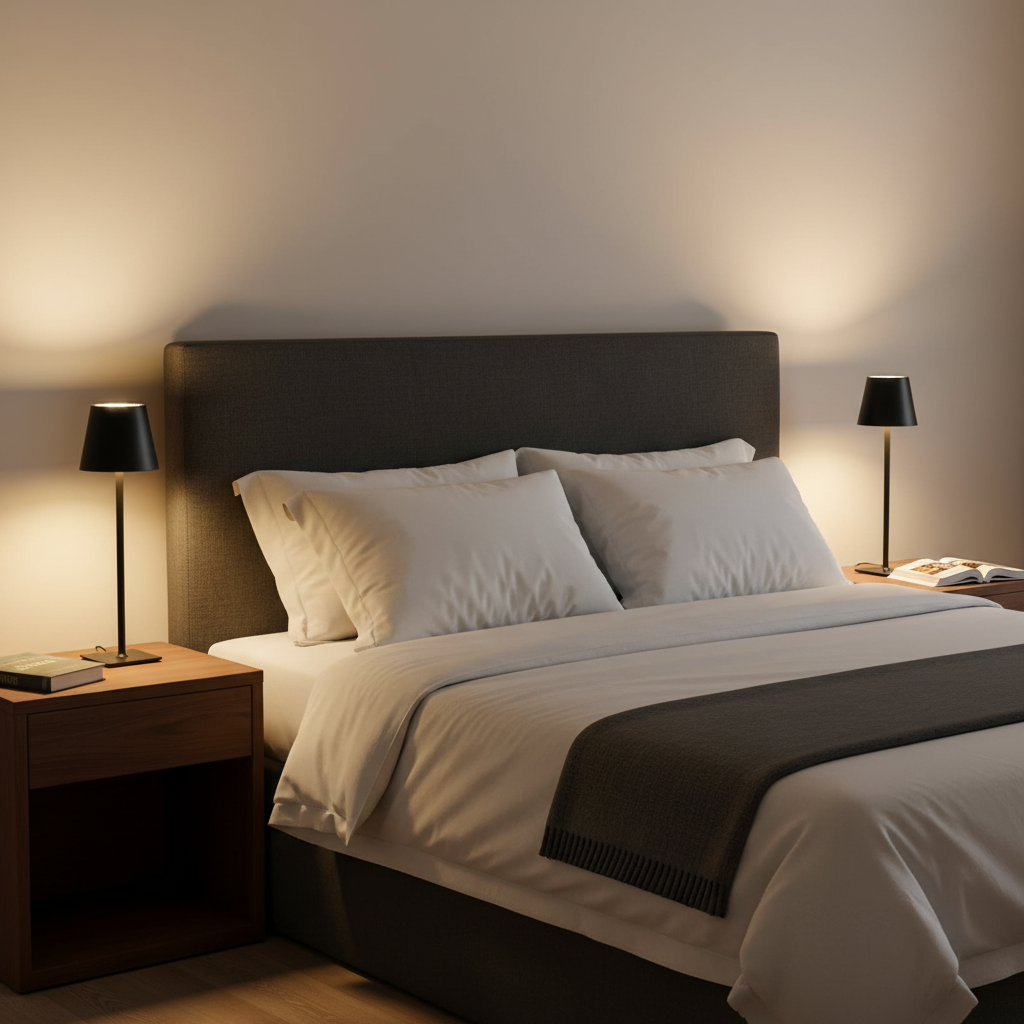 Cordless Table Lamp Set of 2 — Matte Black, 5200mAh